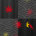 ブログ画面に紅葉が降るオータムリーフ・ブログパーツ
