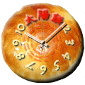 太陽餅時計【焼き菓子タイプ】ブログパーツ